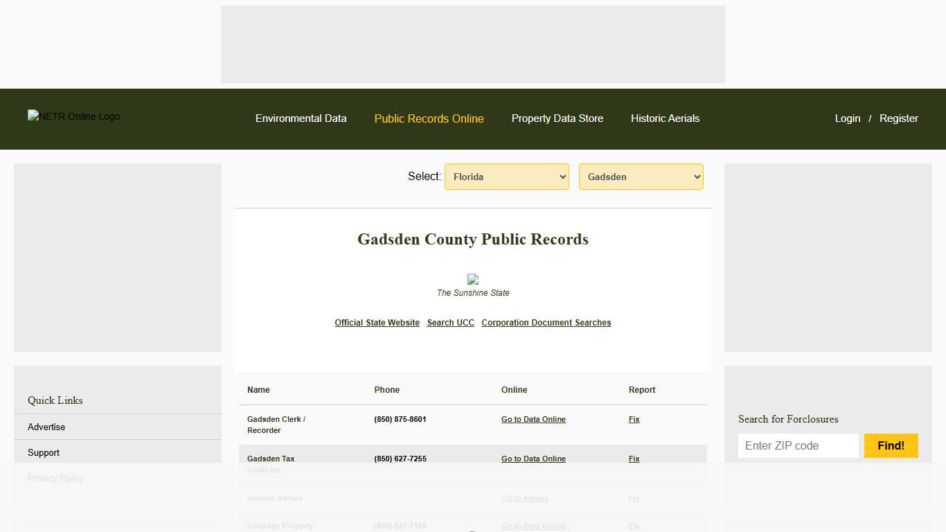 NETR Online • Gadsden • Gadsden Public Records, Search Gadsden Records, Gadsden Property Tax, Florida Property Search, Florida Assessor