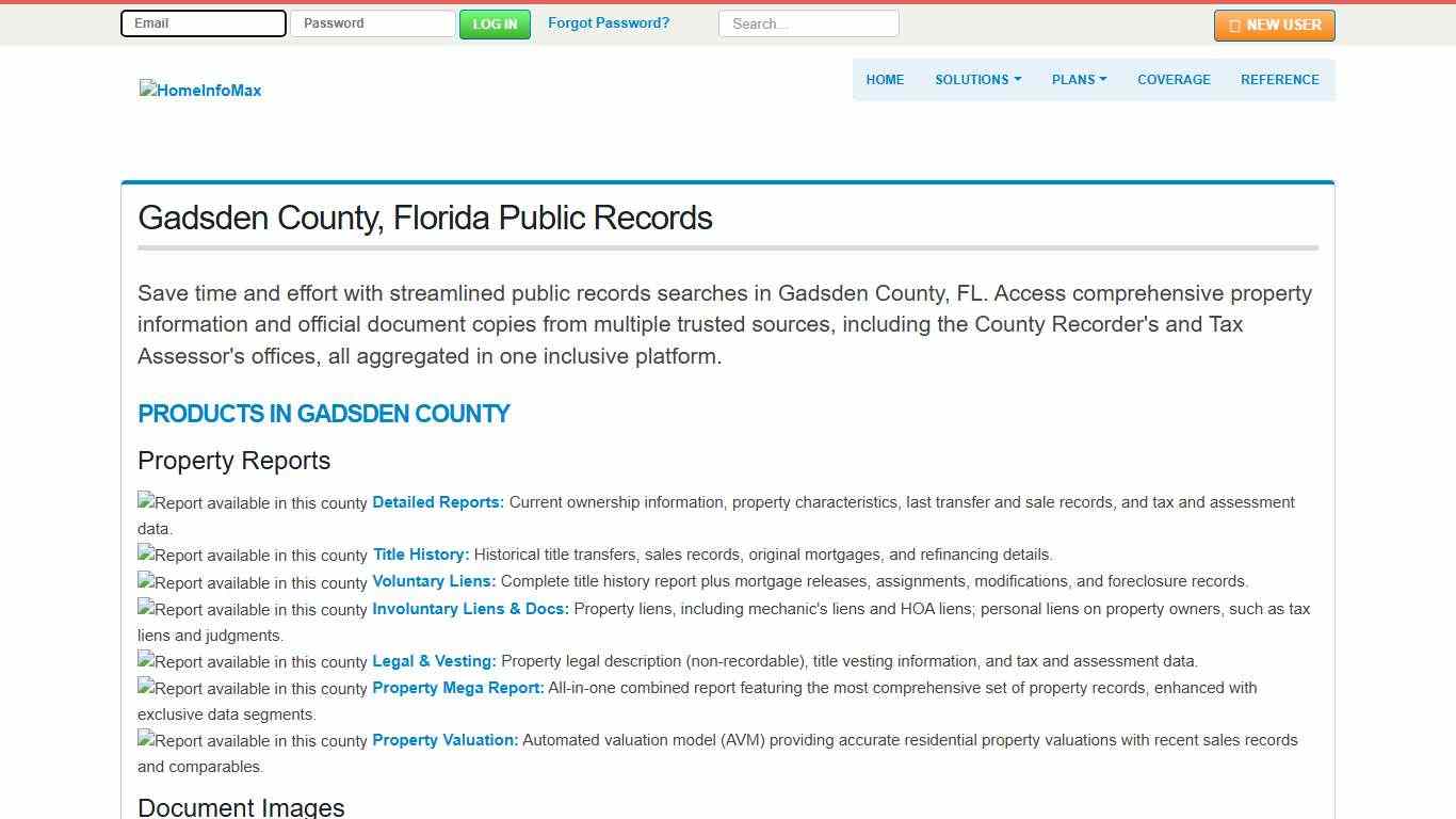 Gadsden County, Florida Public Records & Documents Search HomeInfoMax